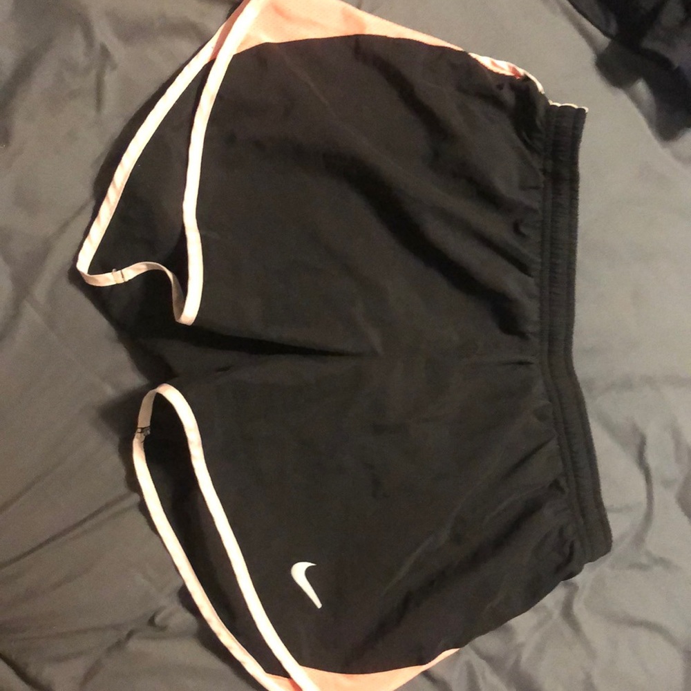 Pink and Black Nike running shorts